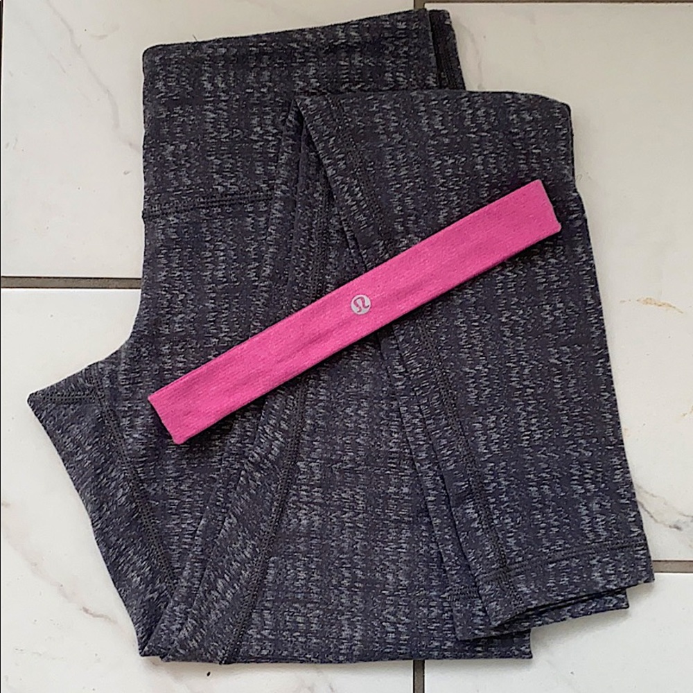 Lululemon Heathered Grey Leggings + Free Headband!